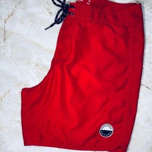 Men’s Hollister Red Swim Trunks